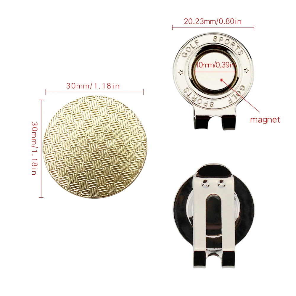 Golf Ball Mark with Magnetic Golf Hat Clip Marker US Map White Flower Marker Training Aids