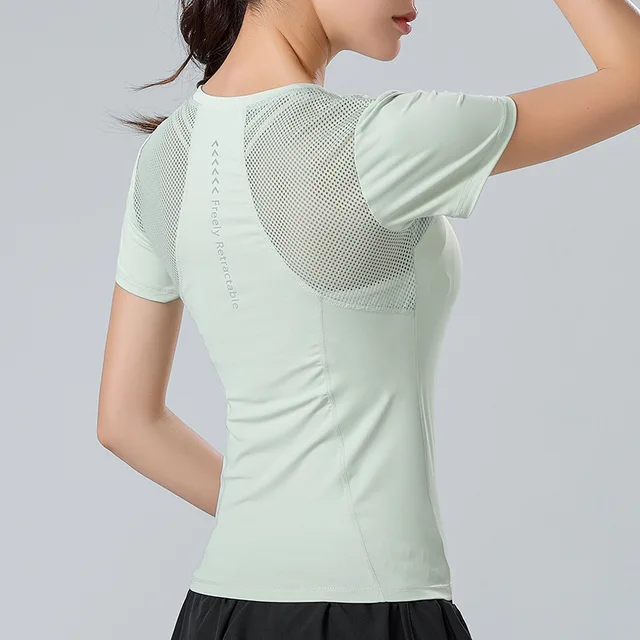 Sports T-shirts Woman Compressed Gym Yoga Top 2022 Fitness Shirt Sport Active Wear Women Pilates Clothes Training Wear Ladies 3