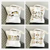 Panda Cats Print Women Canvas Shoulder Bag Large Capacity Shopping Bags Harajuku Female Tote Handbag Fashion Girls Handbags Eco 1