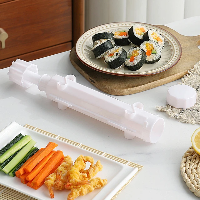 Vegetable Meat Rolling Tool Food Grade Plastic Sushi Roller Mold  Cylindrical Diy Sushi Making Kit Machine Beginner Sushi Kit - AliExpress