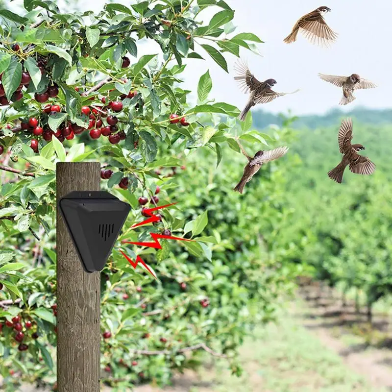 hot Solar Timer Bird Repeller With 13 Sound Waterproof Bird Repellent Alarm Outdoor Crop Orchard Protection Animal Deterrents