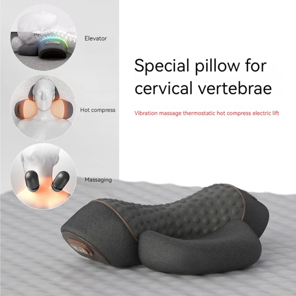 Electric Neck Massager With Heat And Vibration For Stress Relief_voghion.com