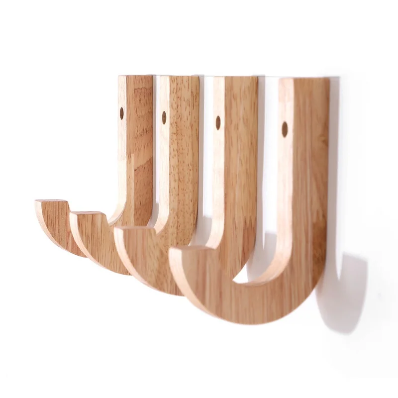 Nordic Natural Wood Clothes Hanger Key Holder Creative Porch Wall Hanging Wooden for Coat and Hat Hook Home Decoration 3