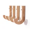 Nordic Natural Wood Clothes Hanger Key Holder Creative Porch Wall Hanging Wooden for Coat and Hat Hook Home Decoration 3