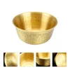 Smooth Copper Golden Bowl Pure Copper Carved Patterns Home Decorative Bowls Buddhist Offering Statue Sculpture Religious 1