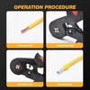 1Pc "High Performance" Professional Ferrule Crimping Tool Hsc8 - 6-4/6-6 & 10-6 Sizes, Metal Construction For Wire Ends And Tube 5