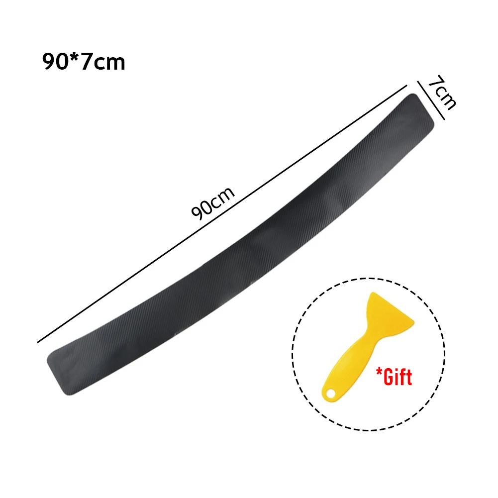 Rear Trunk Guard Carbon Fiber Bumper Protection Strip