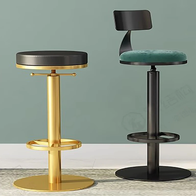 

Modern Bar Stool Counter Height Reception Desk Adjustable Chair Designer Accessories Home Bars Chaise De Bar Nordic Furniture