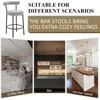 Bar Stools Set of 3, 28 Inches Counter Height Bar Stools with Curved Back, Modern Upholstered Fabric Grey Tall Barstools for 6