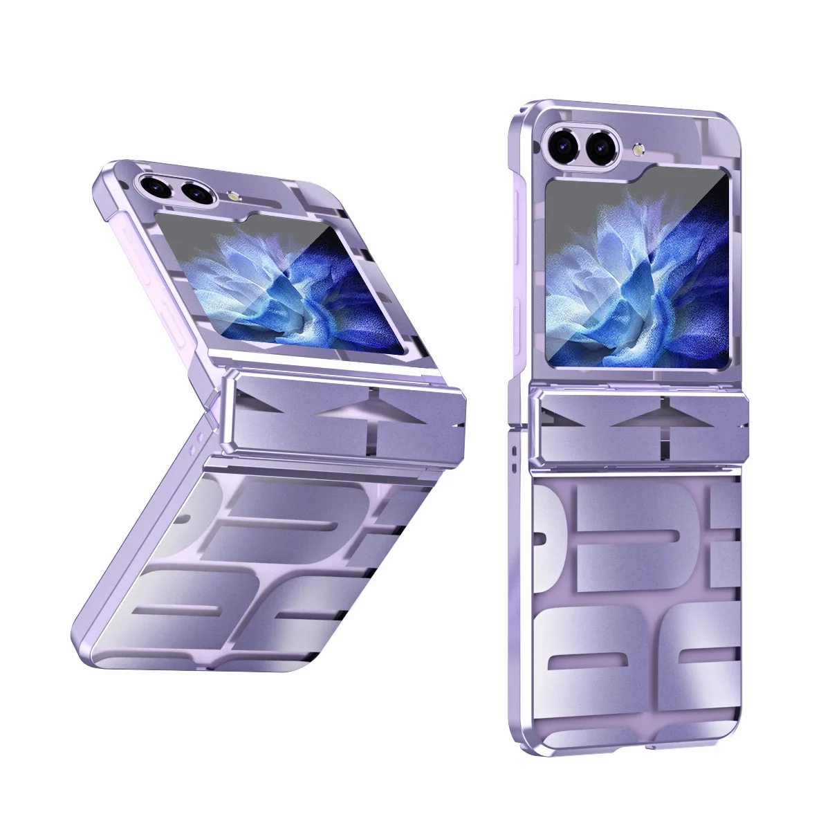 

Electroplated Glossy Transparent Phone Case for Samsung Galaxy Z Flip 5 4 3 Flip5 Flip4 Hinge Armor Anti-drop Shockproof Cover