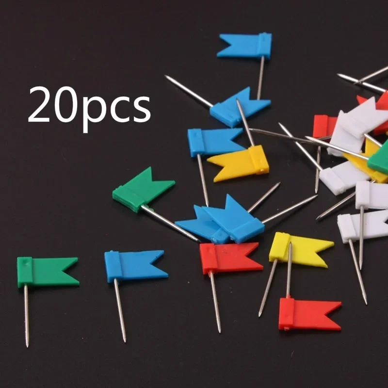 20pcs/set Flag Thumbtack Nail Pushpin Cork Board Map Drawing Tacks for Home Office School Stationery Supplies push pins