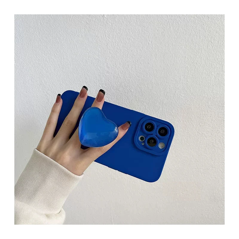 Coque en silicone souple bleu Klein, porte-coeur d'amour, pour Oppo Reno 5 6 Lite 7 8 4G 5G A9 A5 2020 A74 A54 A16 A36 A57 sur support_voghion.com