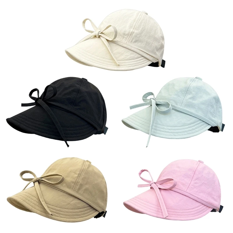

Elegant Bucket Hat 2000s Breathable Sun Visors Hat Holiday Vacation Hat Western Cloches