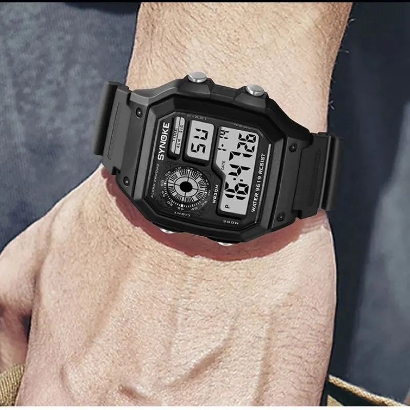 Enhanced Men's Sport Luminous Waterproof Multifunction Digital Watch