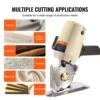 VEVOR 170W/250W Fabric Cutter Electric Rotary Fabric Cutting Machine 1“ / 1.1" Cutting Thickness Octagonal Knife with Blade 6