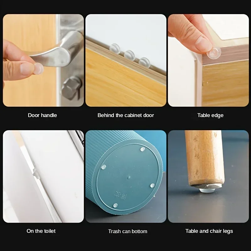 100Pcs Soft Silicone Rubber Anti Slip Bumpers Feet Pads Damper er Cabinet Bumpers Silicone Furniture Pads Drawer Door Pad