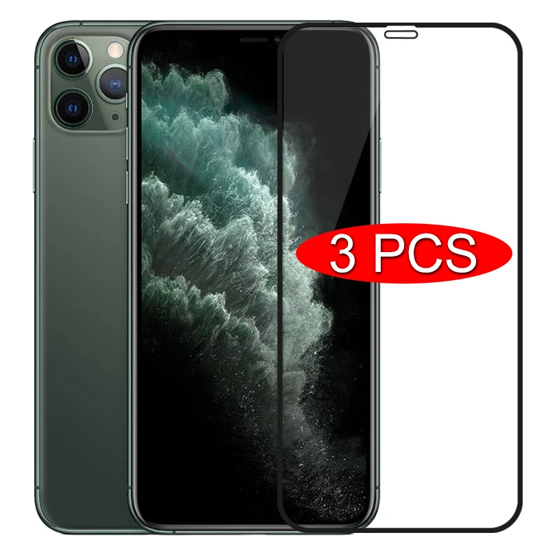 9D Tempered Glass for iPhone 11 12 13 Pro Max Screen Protector 3 Pieces for iPhone X Xr Xs Max 7 8 6S Plus SE2020 Full Cover Gla phone screen cover