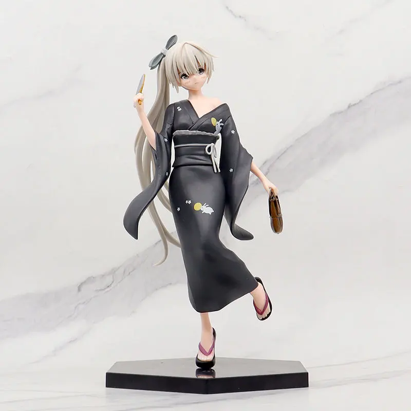 

Кимоно Kazuha Migiwa в уединении Касугано Сора кимоно для девушек стоя искусственное аниме наборы для гаража ПВХ игрушка украшение торта