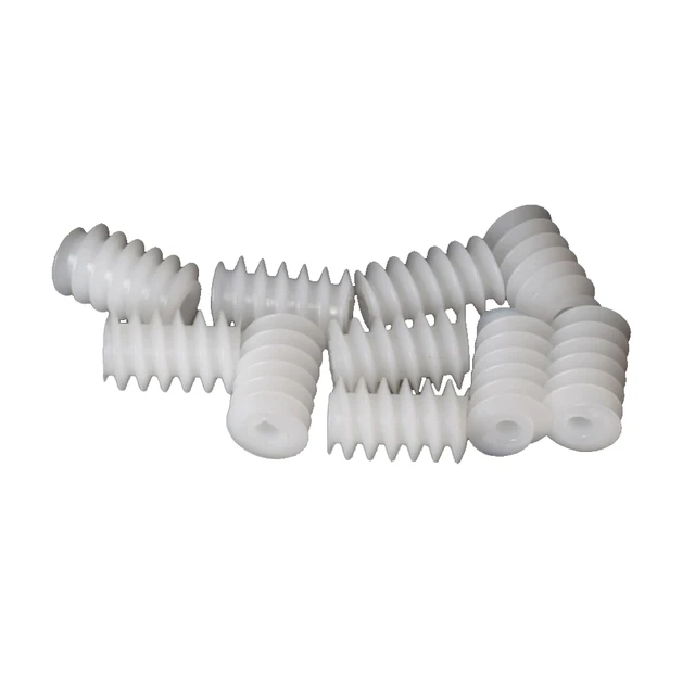 10pcs White Right Hand Plastic Worm Turbine Gears