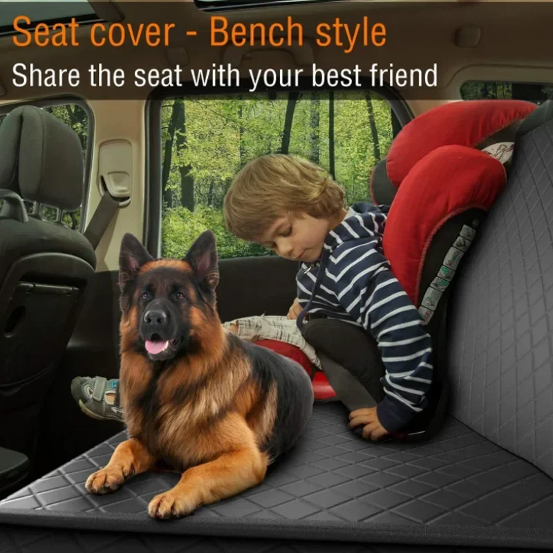 Dog Car Seat Cover Travel Mat Hammock for Small Medium Large Dogs Car Rear Back Seat 100% Waterproof