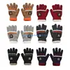 C5AF Winter Gloves For Little Boy Girls Full Finger Children Warm Knit Gloves 5-10Y