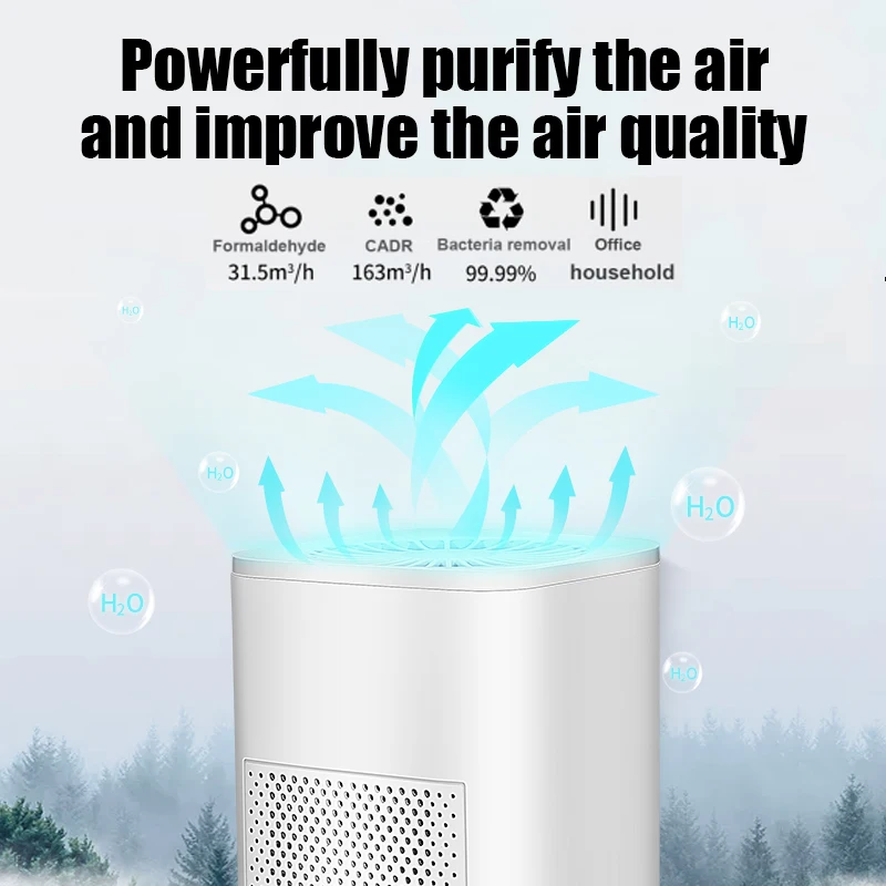 Air Purifier For Home Mini Protable Negative Ion Remove Formaldehyde Air Cleaner Household HEPA Filter Aroma Diffuser_voghion.com
