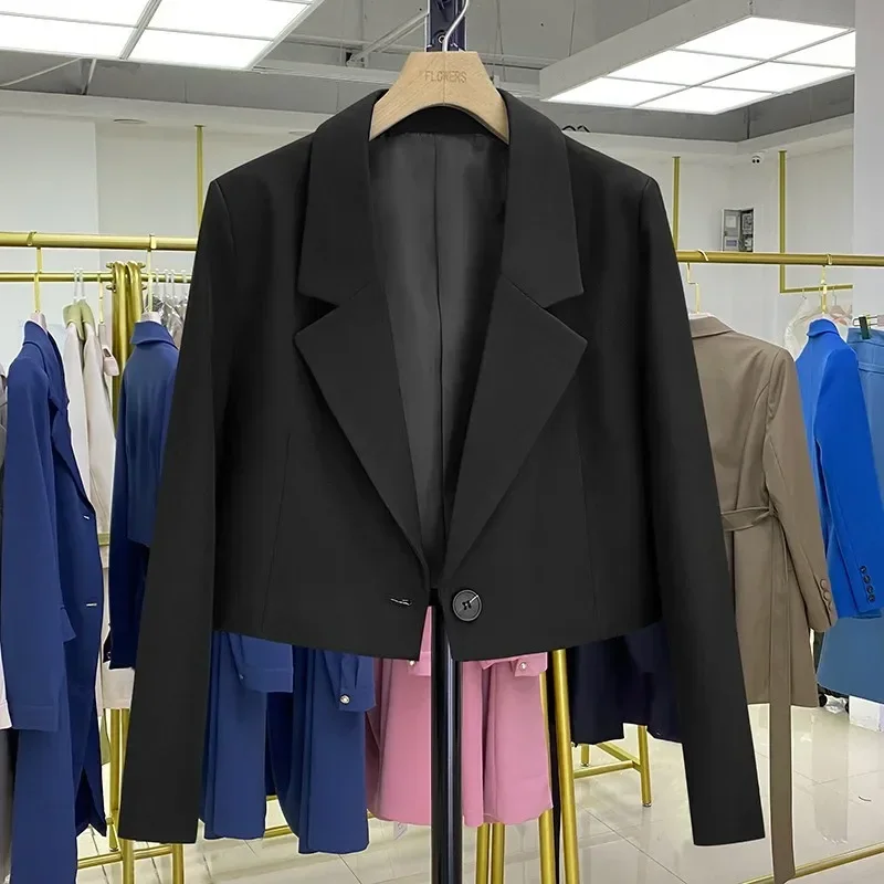 

Black Women Suit 1 Piece Blazer Female Spring Office Lady Business Work Jacket Fashion Girl Formal Casual Elegant Short Coat