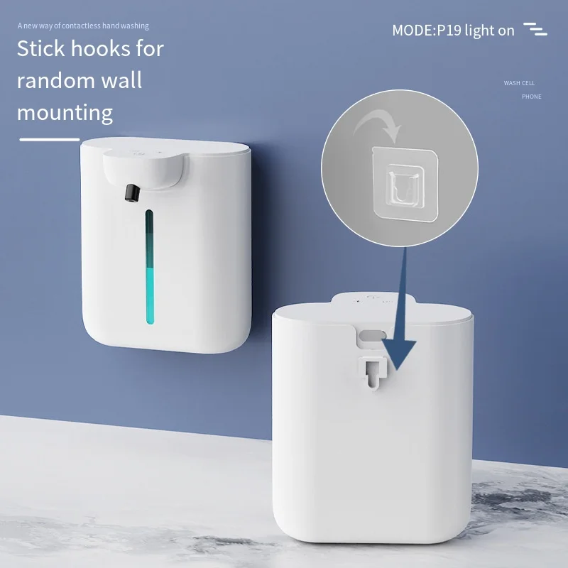 Double Head Touchless Automatic Soap Dispenser USB Rechargeable Wall Mounted Electric Hand Soap Dispenser for Kitchen Bathroom