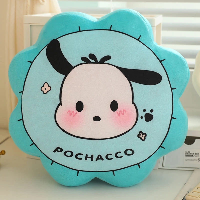 thumbnail image 1 of Cojín de flores de Sanrio con dibujos animados, Kuromi, My Melody, Hello Kitty, almohada de peluche de anime, bolsa, colgante, llavero, peluches tiernos, regalos, 1 of 5