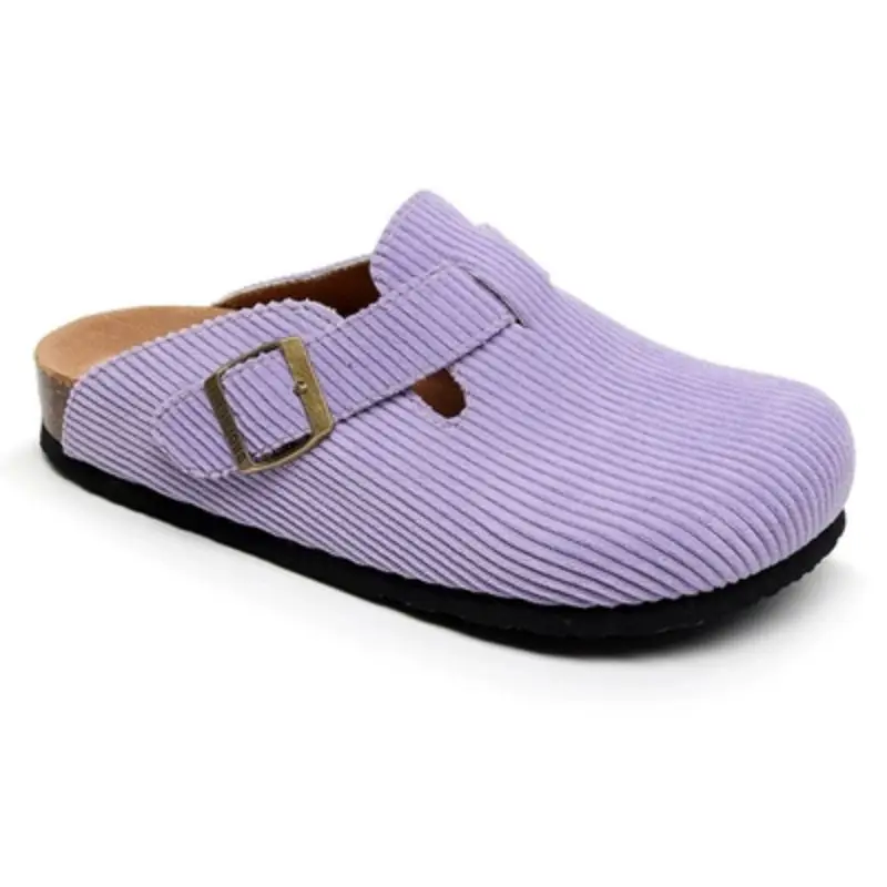 

Fashion Boston Clogs Men Women's Corduroy Slippers Round Toe Outdoor Casual Beach Cork Insole Sandals