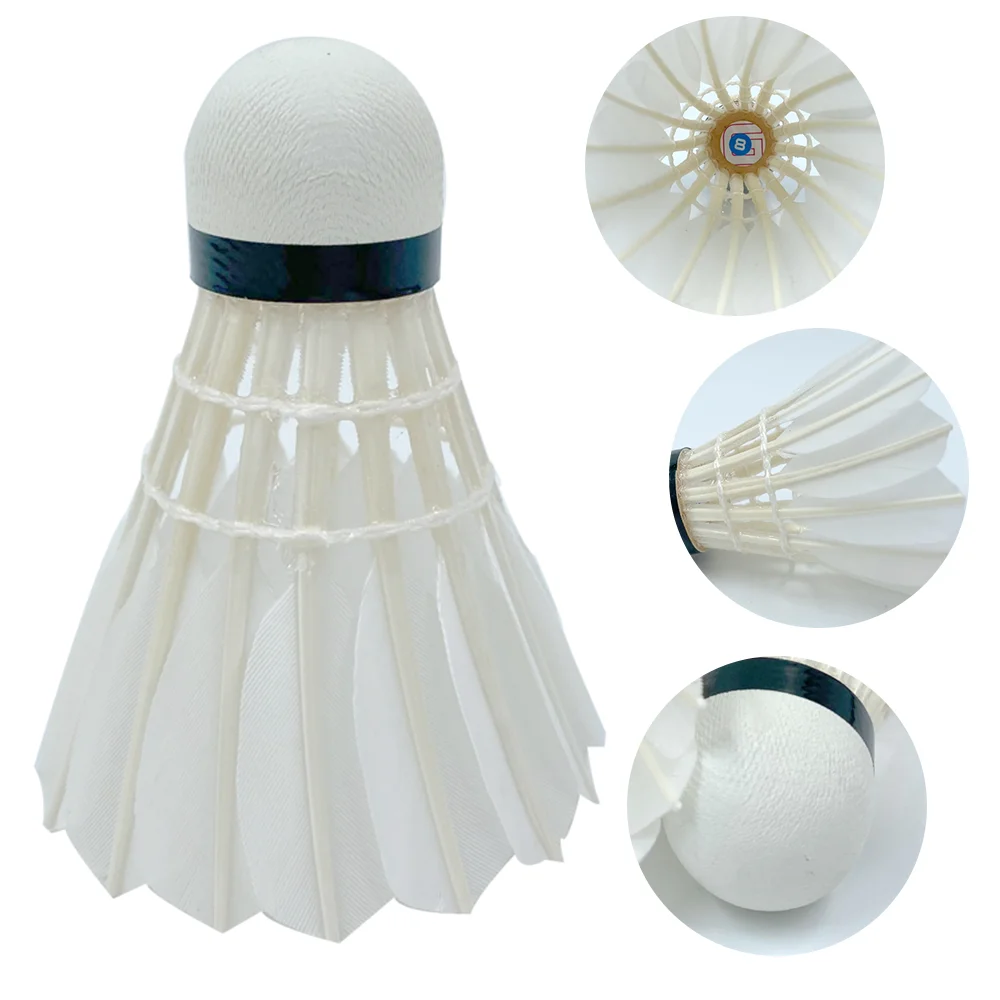 12Pcs Professional Dmantis G8 Competition Training Badminton Shuttlecocks Birdies Top Goose Feather Balls Fiber Cock Shuttlecock