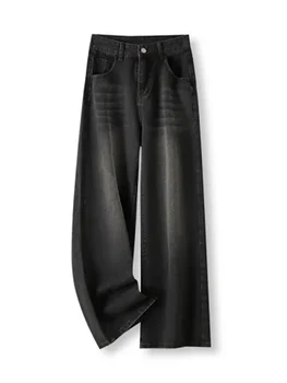 Lady RetroY2K Style High Waist Jeans Pants Women Fashion Straight Leg Denim Trousers Hot Girls Loose Fit Thin Casual Pants 1