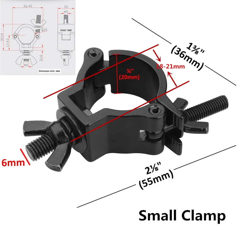 

10 шт., зажимы для сценического освещения, для труб 18-21 мм