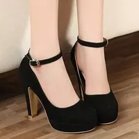 Trendy High Heel Single Shoes 2024 Autumn New Collection Simple and Sexy Buckle Solid Color Temperament High Heel Women's Shoes 1