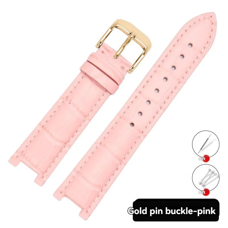 Premium Leather Watch Strap - Notch Cowhide Calfskin Bands (18x10mm & 20x12mm)