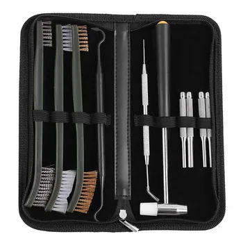 Kit di spazzole per pulizia multifunzionali Spazzole per tubi Set pulito Macchina per auto Smontaggio Strumento di pulizia Accessori per la pulizia della pistola da caccia