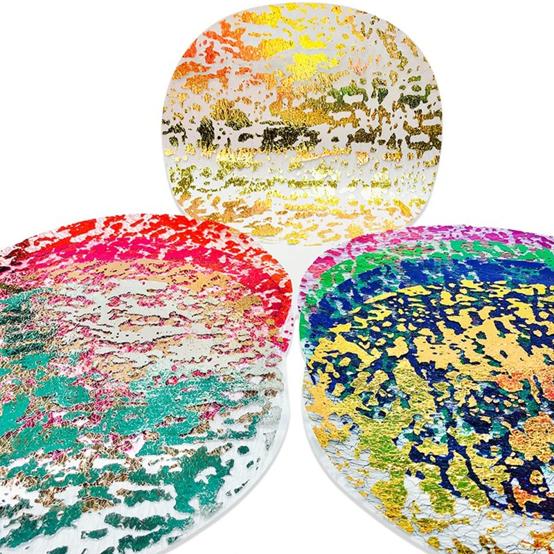 Tovagliette Rotonde Oro, 50 Carta Pezzi Tovagliette Sottopiatti 34cm Rotondi Placemats, impermeabili Decorazione per Tavolo da Pranzo, Cucina, Ristorante, Matrimoni, Festa