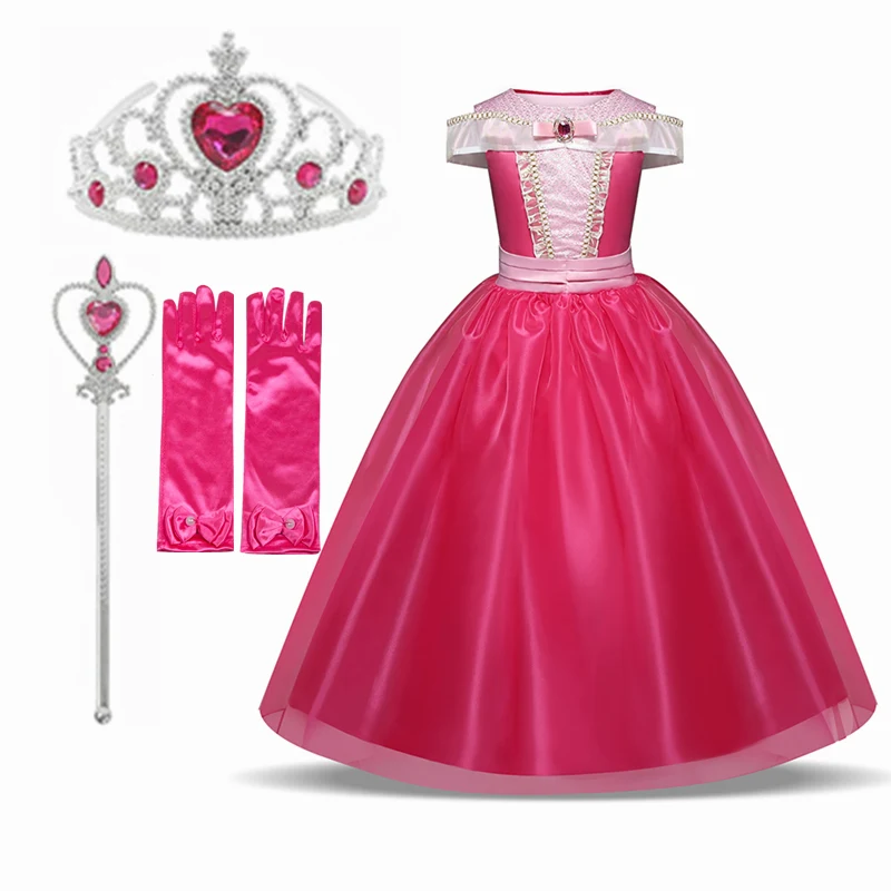 Girls Dress Halloween Princess Dress for Girls Puff Sleeve Mesh Birthday Carnival Party Prom Gown Snow White Cosplay Costume Kids Clothes