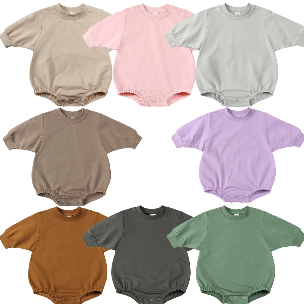 

Newborn Infant Toddler Clothes Boy Girl Sweatshirt Romper Long Sleeve Cotton Baby Rompers Clothes Jumpsuit