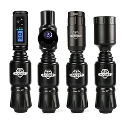 Mini Rocket Tattoo Machine Set RCA Jack Rotary Tattoo Gun Short Pen With Wireless Tattoo Power Supply Professional Tattoo Kit