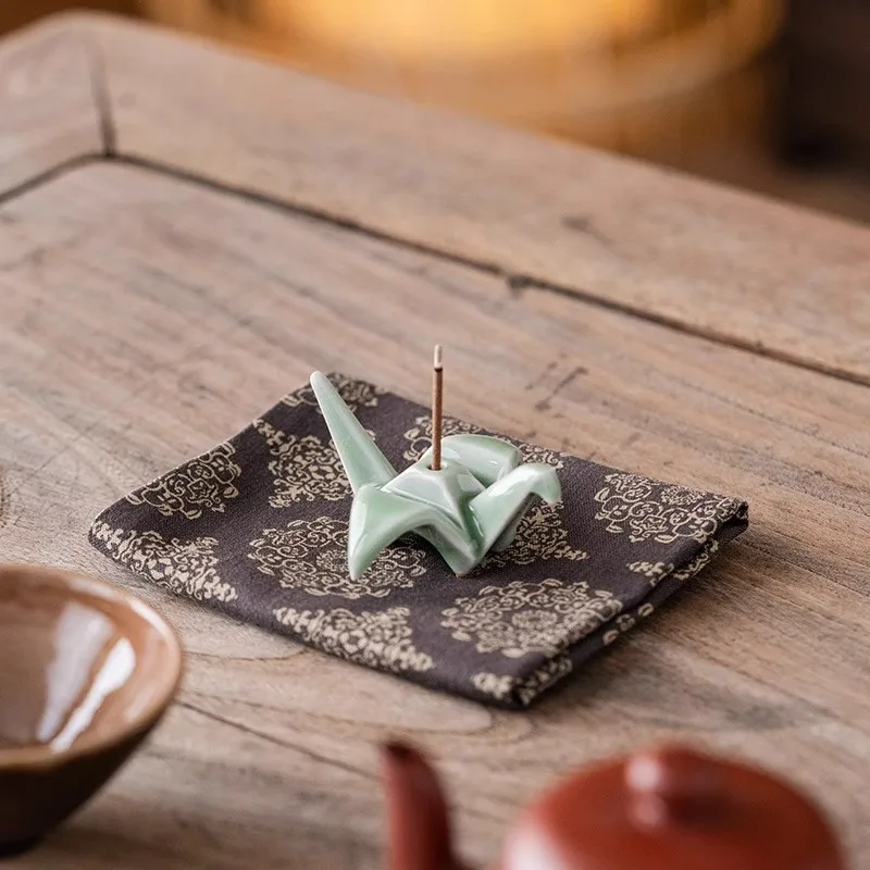 Thousand Paper Crane Incense Holder Boutique Incense Waterfall Incense Burners Consecrate Censer Tableware Supplies Ornaments
