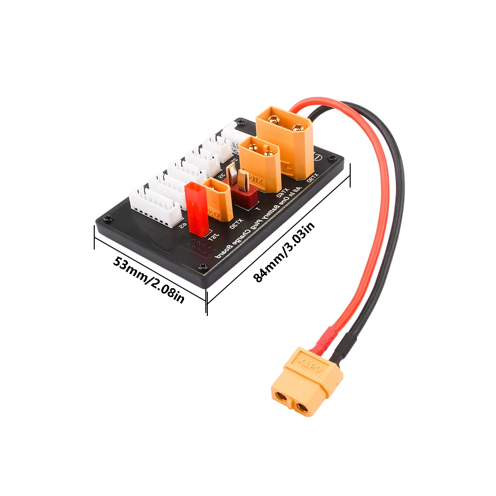 Chargeur multiport 2S-6S avec câble silicone 14AWG et connecteurs banane/XT60
