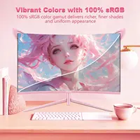 27inch Curved Pink Monitor QHD 165hz 1800R Gaming Display HDR10 Free-Sync Desktop Screen 1ms GTG  With Speakers Tilt Adjustable - Image 4