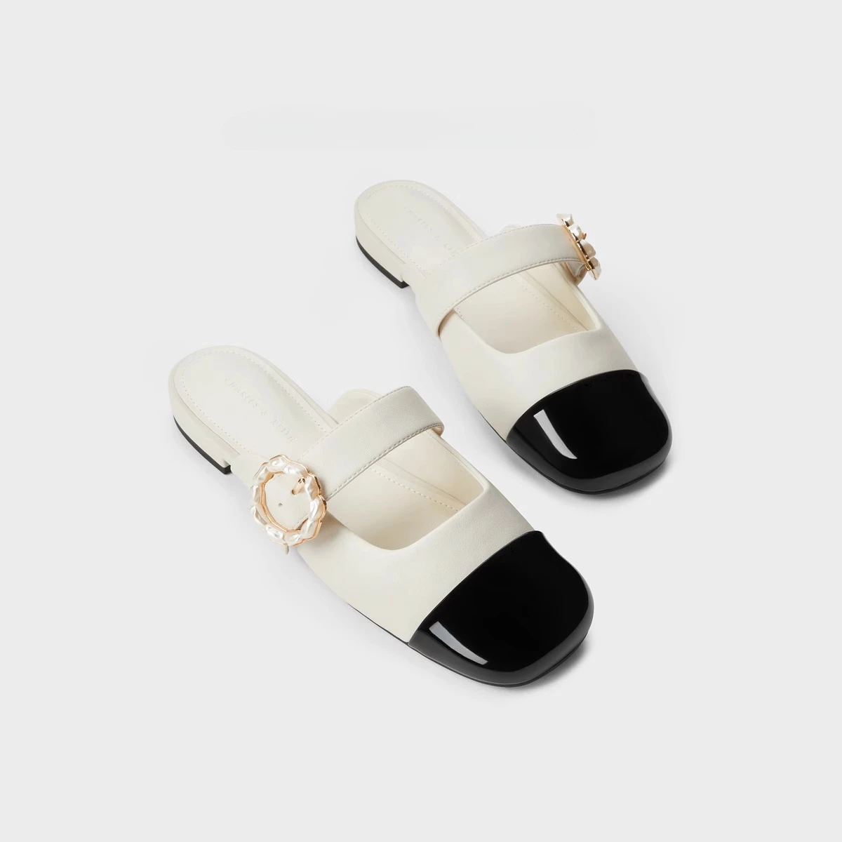 

Summer Baotou Women's Round Head Flat Bottom Color Block Slippers