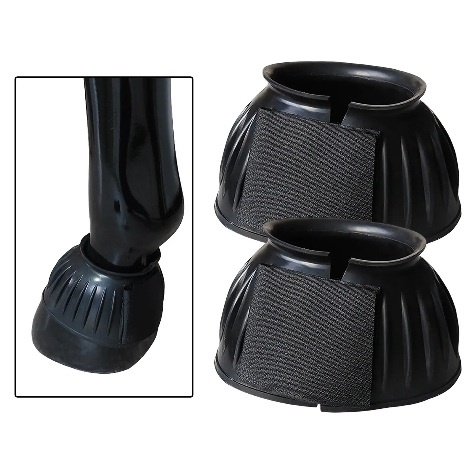 2Pcs Horse Bell Boots, Overreach Boot, Comfortable Equine Hoof Protector