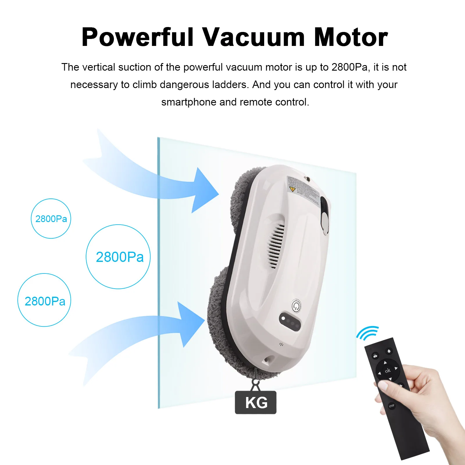 Window Cleaner Robot Vacuum Cleaner Smart Robotic Window Cleaner with APP & Remote Intelligent Automatic Glass Cleaning Machine 3
