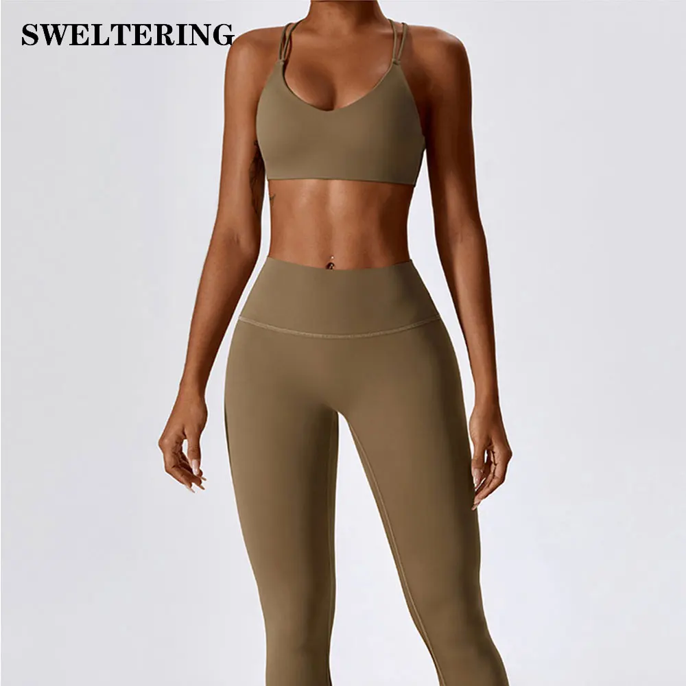 Yoga Set Woman Tracksuit Gym Set Women Fitness Sportswear Sports Set Workout Clothes For Women Sports Bra Yoga Pants Crop Top
