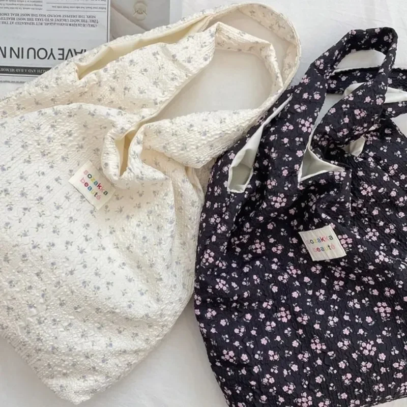 Borsa per la spesa tote femminile Borsa ecologica Borsa per la spesa riutilizzabile Borsa per libri Borsa a tracolla per libri da donna coreana dolce cartone animato