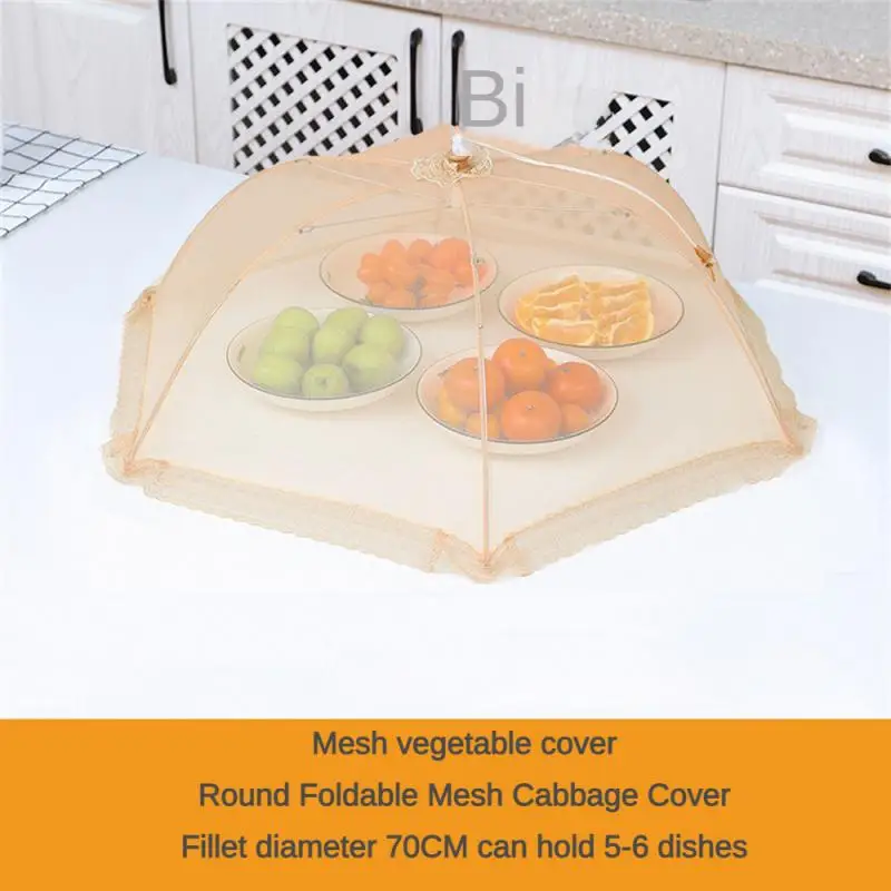 Spot Foldable Cover Vegetable Cover Breathable Insect-proof And Fly-proof Lace Table Rice Mesh Vegetable
