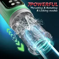 4in1 LCD Automatische Männlicher Masturbator Stoßen Rotierenden Saugen Masturbation Tasse Blowjob Penis Pumpe Tasche Pussy Sex Spielzeug für Mann 3